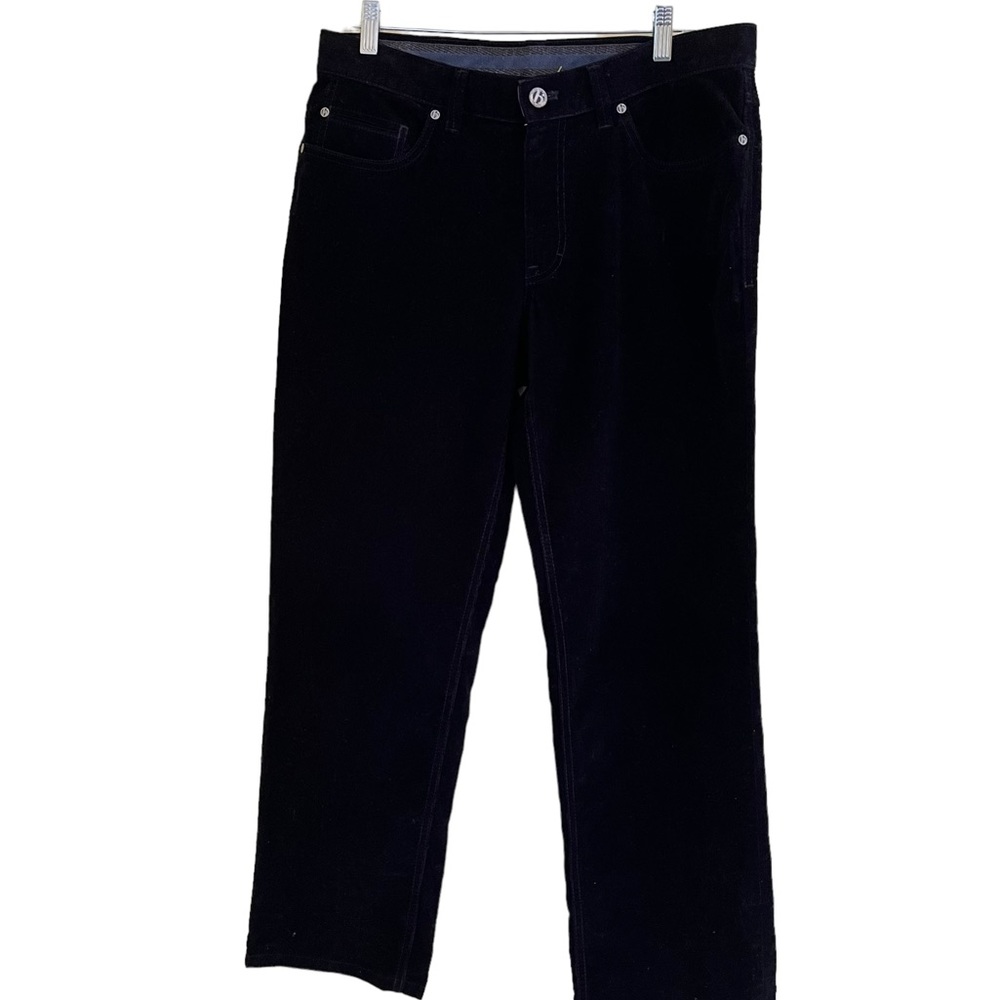 Hiltl Black Corduroy Straight Leg Jean 34